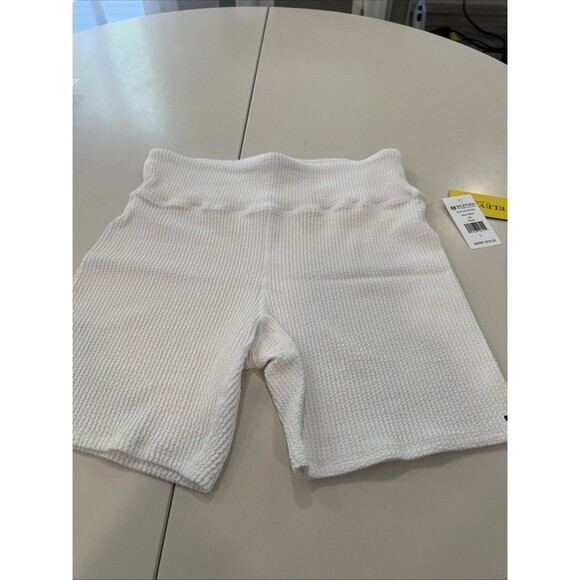 Eleven By Venus‎ Williams Allure High-Rise Biker short ribbed white size Large - Picture 1 of 9